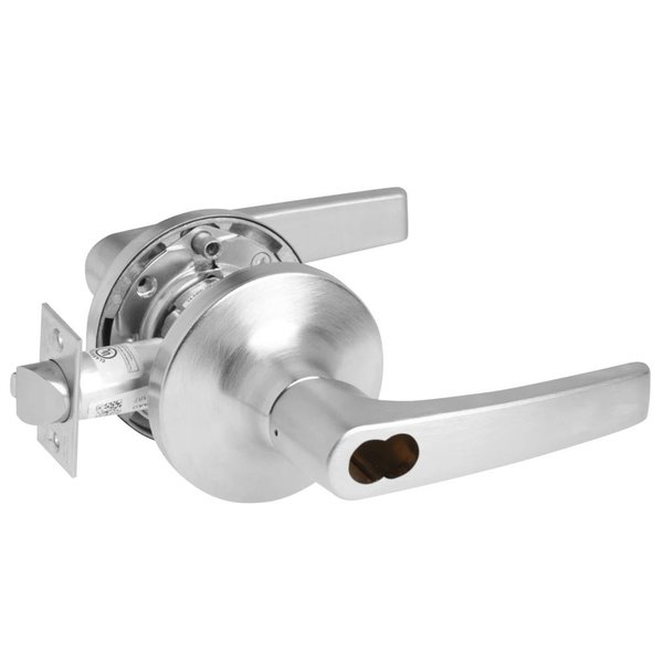 Yale Grade 1 Entry Cylindrical Lock, Monroe Lever, LFIC 6-Pin Less Core, Satin Chrome Finish, Non-handed MO5407LN ICLC 626